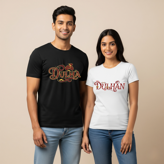 Dulha Dulhan Couple Tshirts