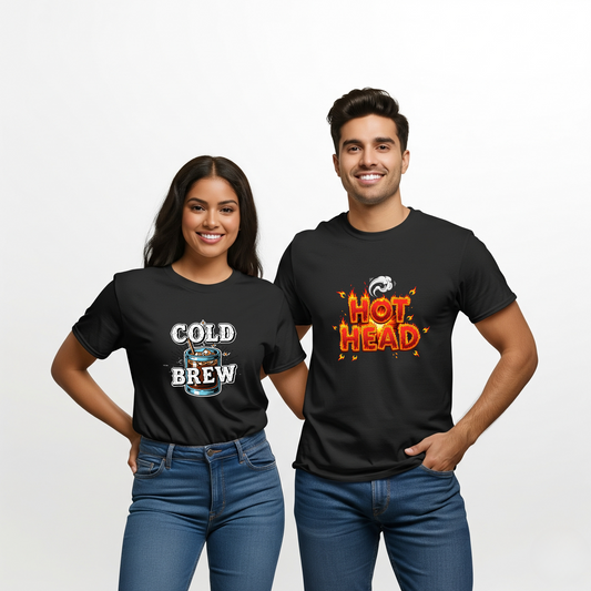 Hot Head & Cold Brew T-shirts — The Perfect Pair for Opposites
