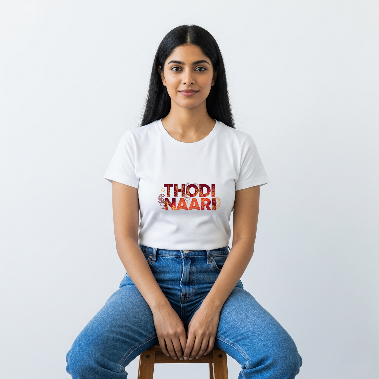 Thodi Naari & Sanskari T-shirts — Quirky Desi Couple Tees with a Twist of Tradition