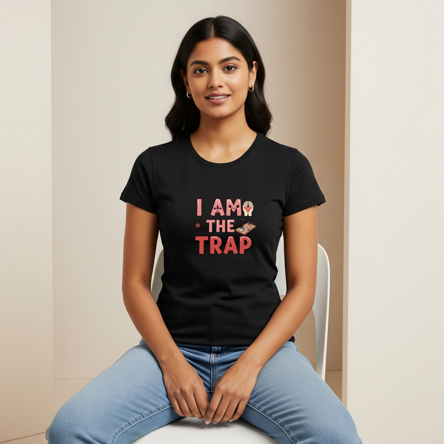 I Am Trapped & I Am the Trap T-shirts — Bold Matching Couple Tees with a Twist
