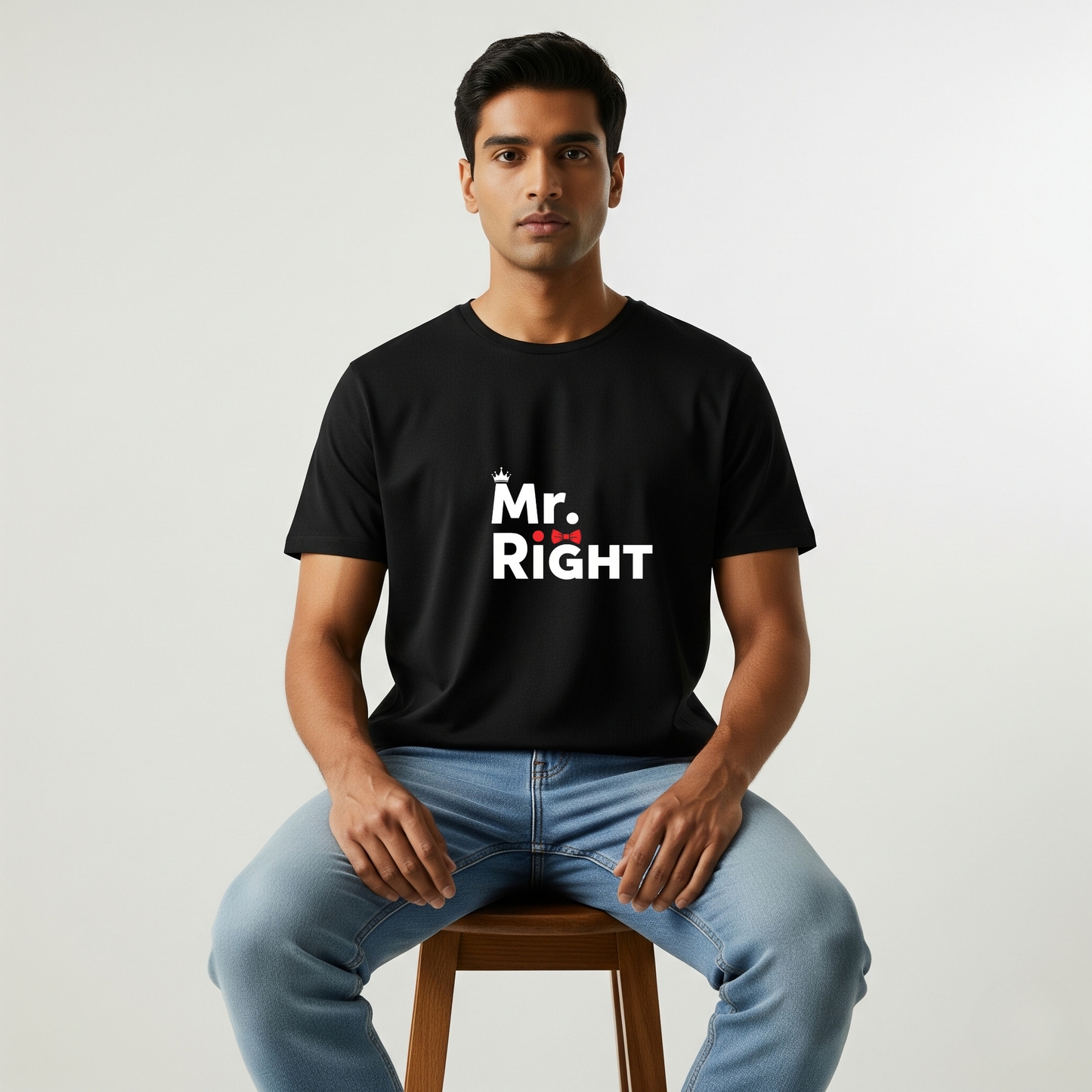 Mr. Right & Mrs. Always Right T-shirts — Funny Matching Couple Tees for Him & Her