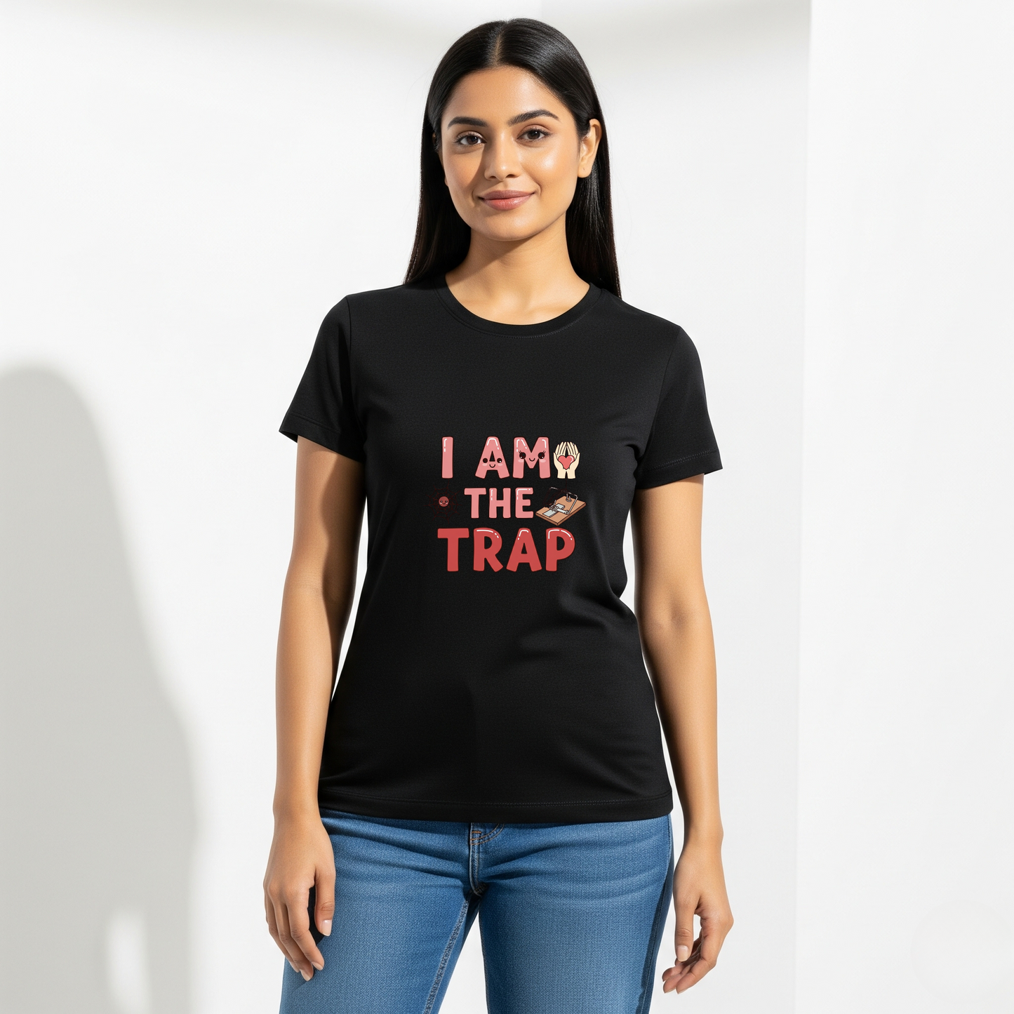 I Am Trapped & I Am the Trap T-shirts — Bold Matching Couple Tees with a Twist