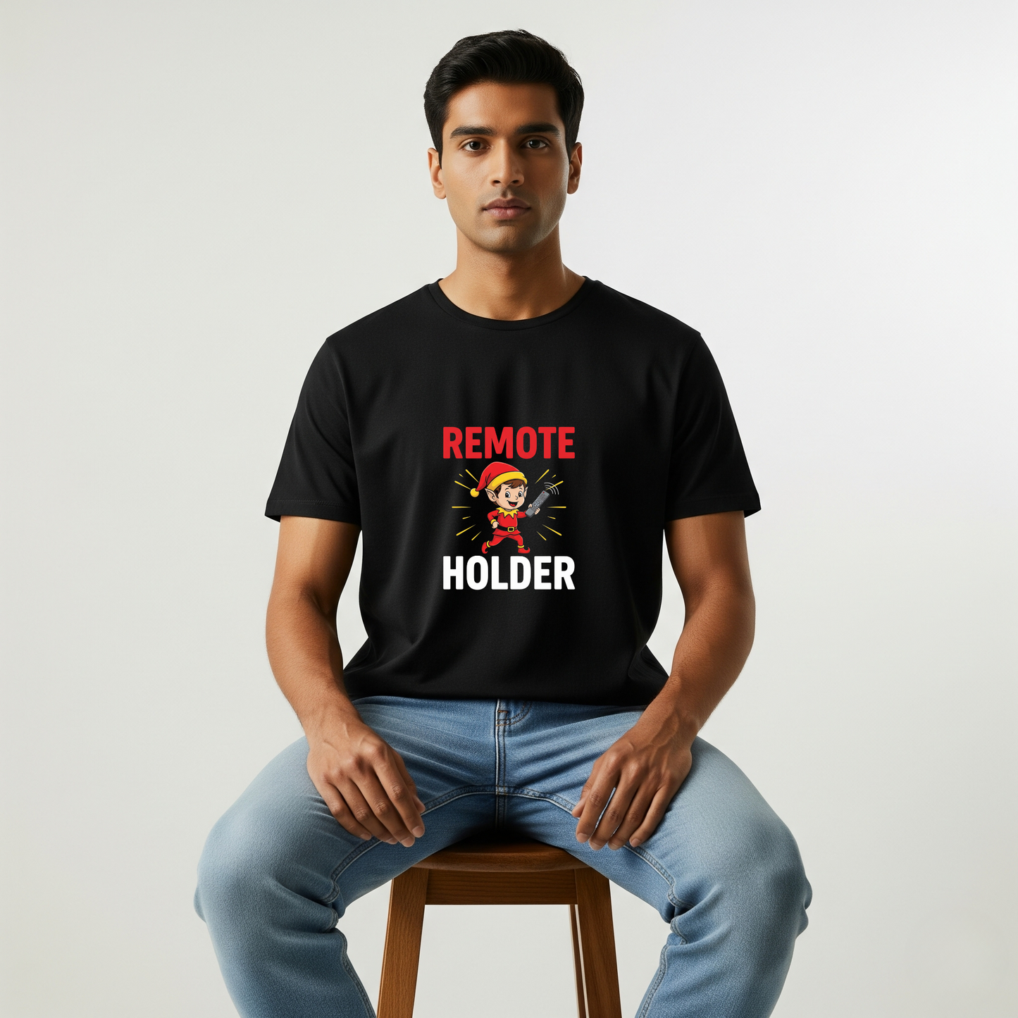 Netflix Addict & Remote Holder T-shirts — Funny Matching Tees for Binge-Watching Couples