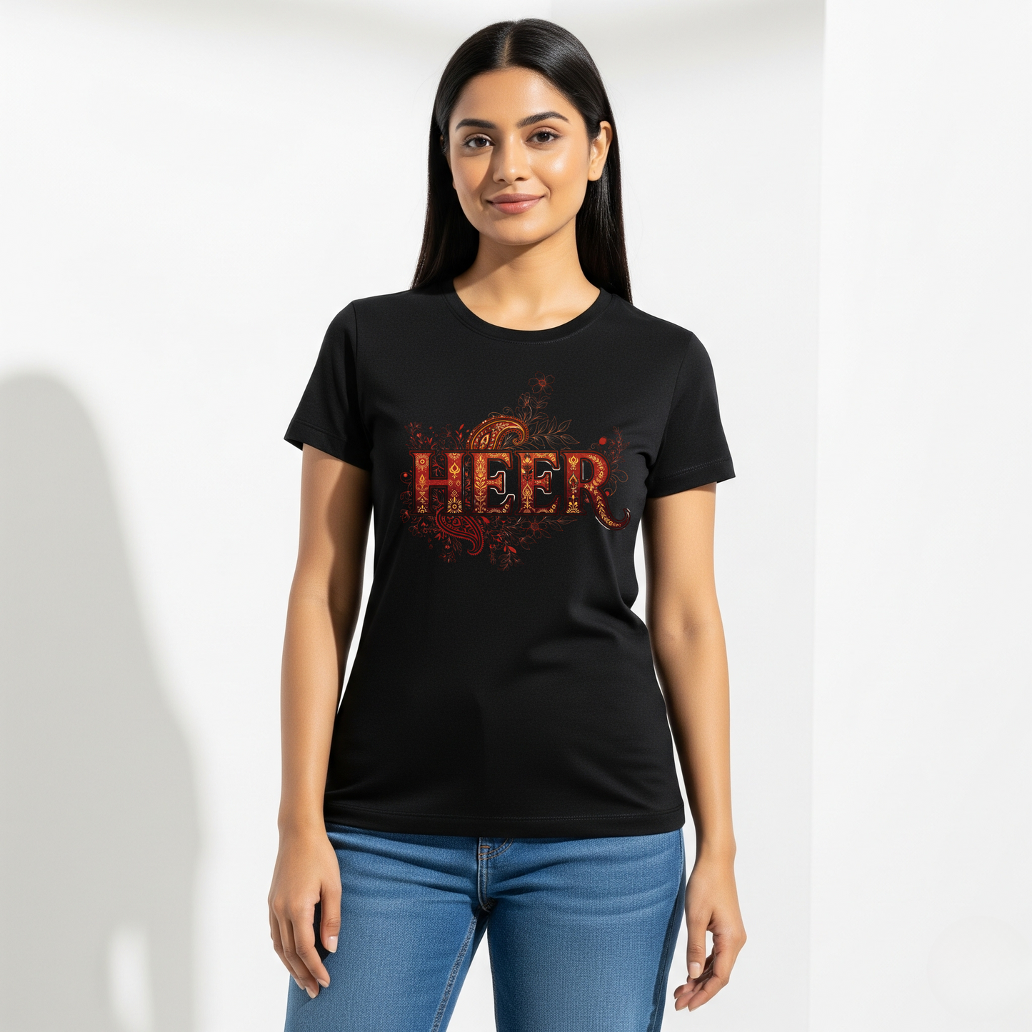 Heer ❤️ Ranjha Matching Couple Tees – Classic Desi Love Vibes