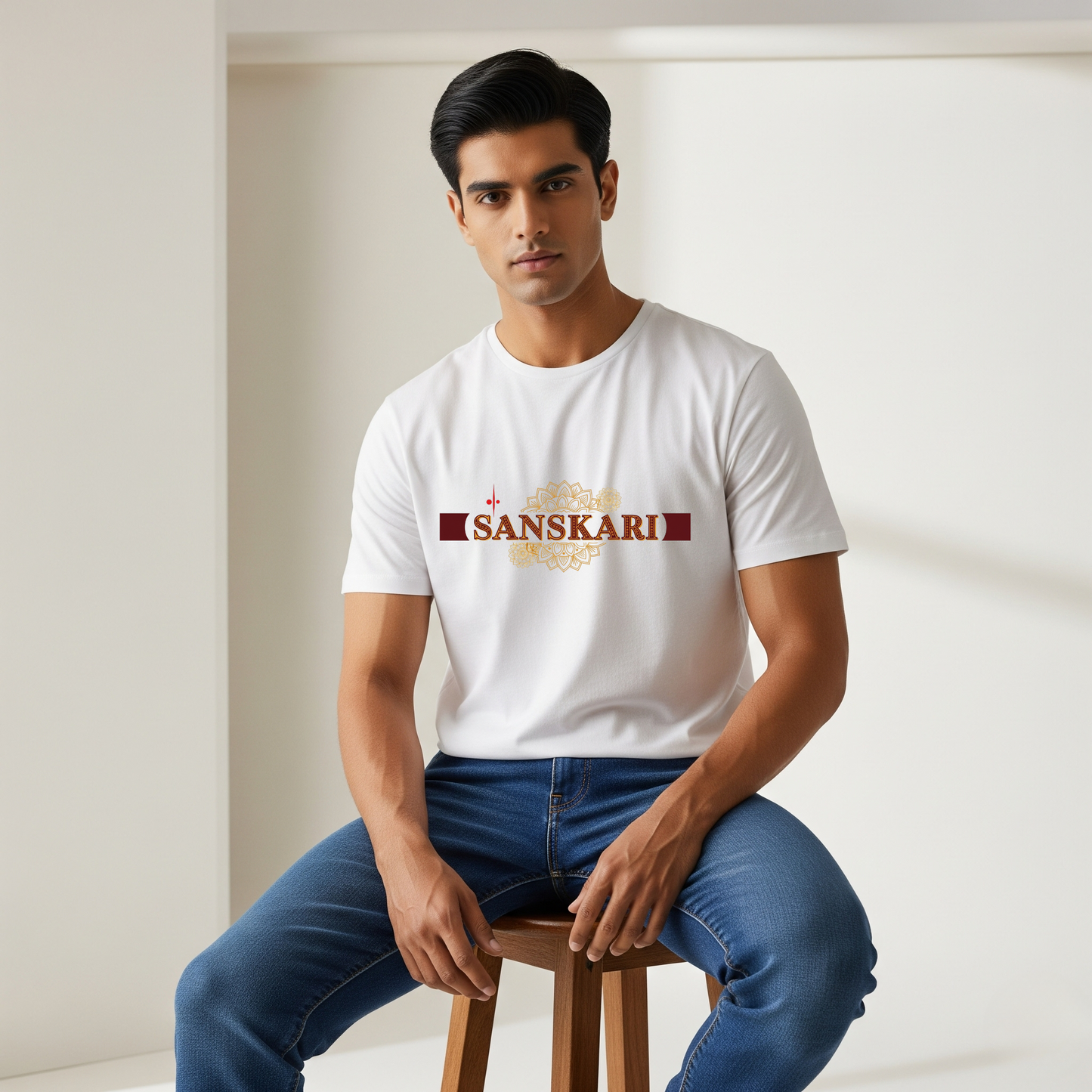 Thodi Naari & Sanskari T-shirts — Quirky Desi Couple Tees with a Twist of Tradition