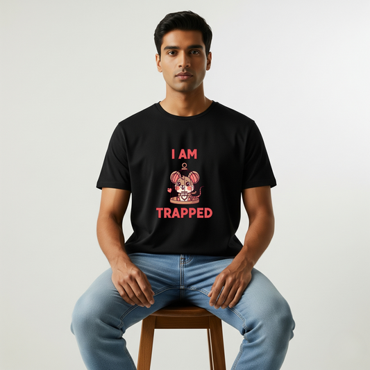 I Am Trapped & I Am the Trap T-shirts — Bold Matching Couple Tees with a Twist