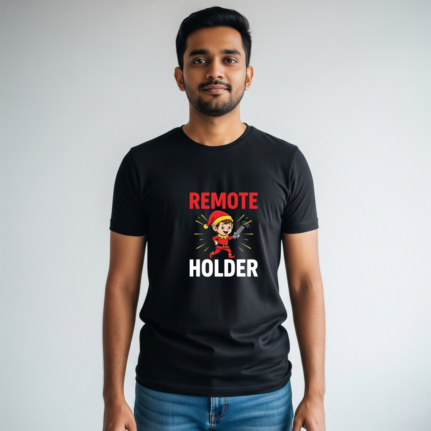 Netflix Addict & Remote Holder T-shirts — Funny Matching Tees for Binge-Watching Couples