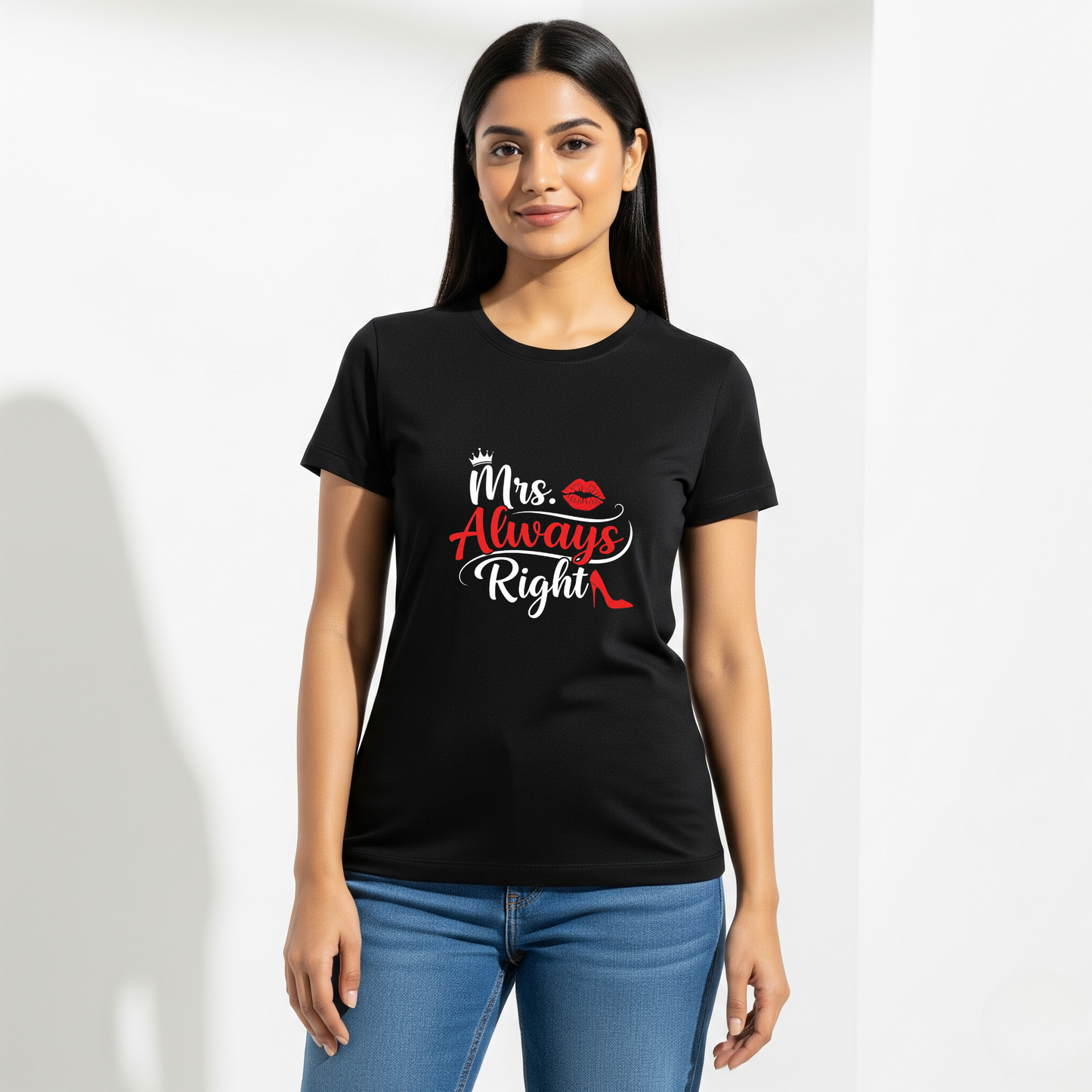 Mr. Right & Mrs. Always Right T-shirts — Funny Matching Couple Tees for Him & Her