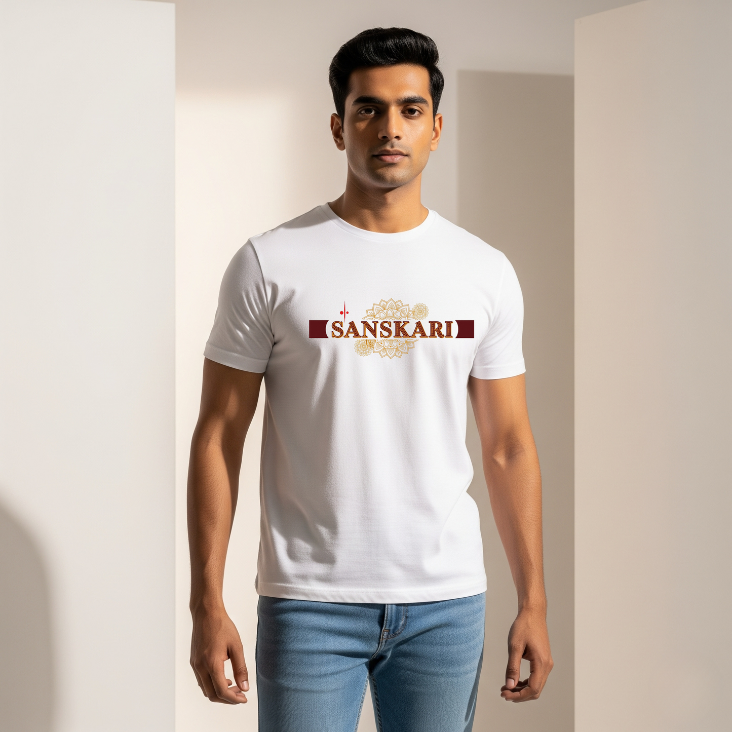 Thodi Naari & Sanskari T-shirts — Quirky Desi Couple Tees with a Twist of Tradition