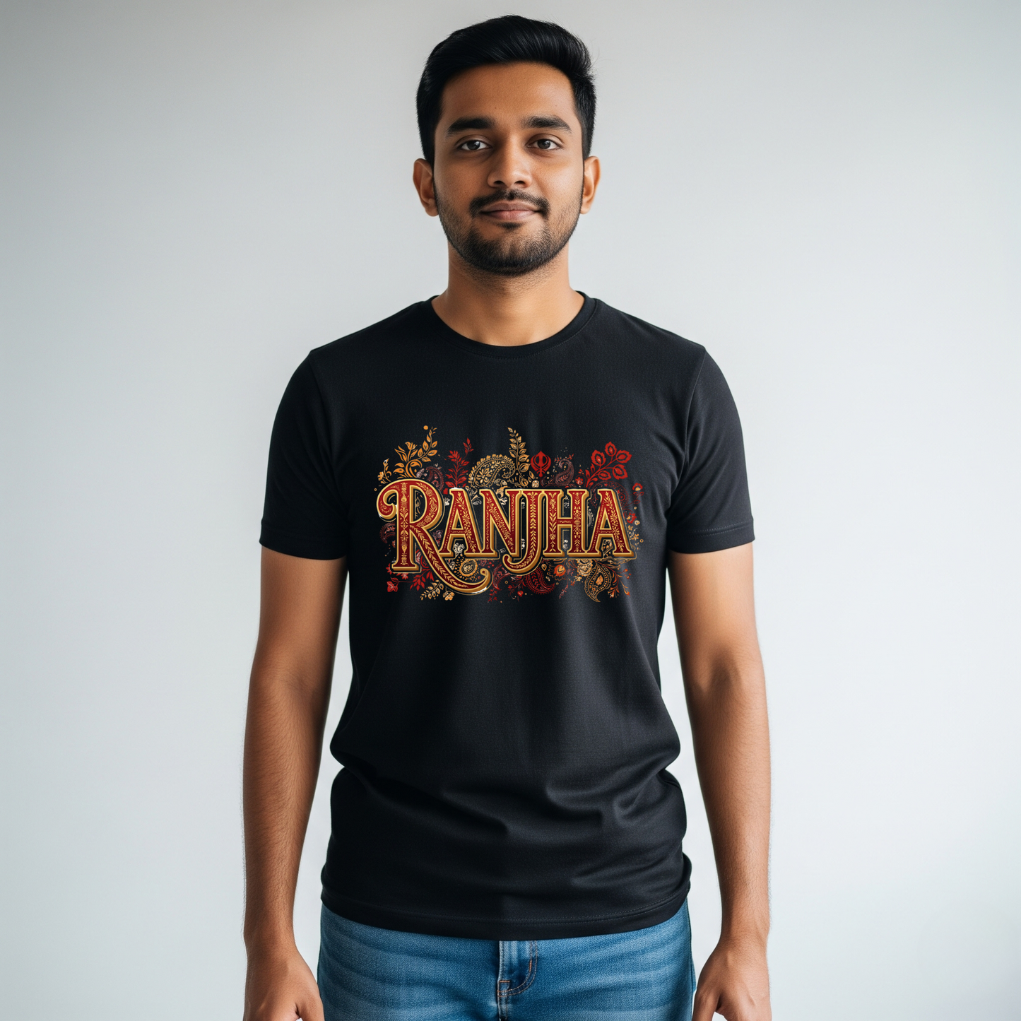 Heer ❤️ Ranjha Matching Couple Tees – Classic Desi Love Vibes