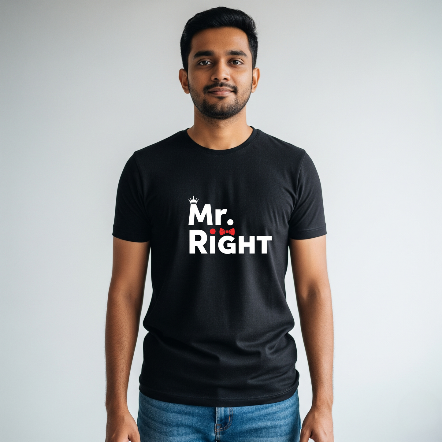 Mr. Right & Mrs. Always Right T-shirts — Funny Matching Couple Tees for Him & Her