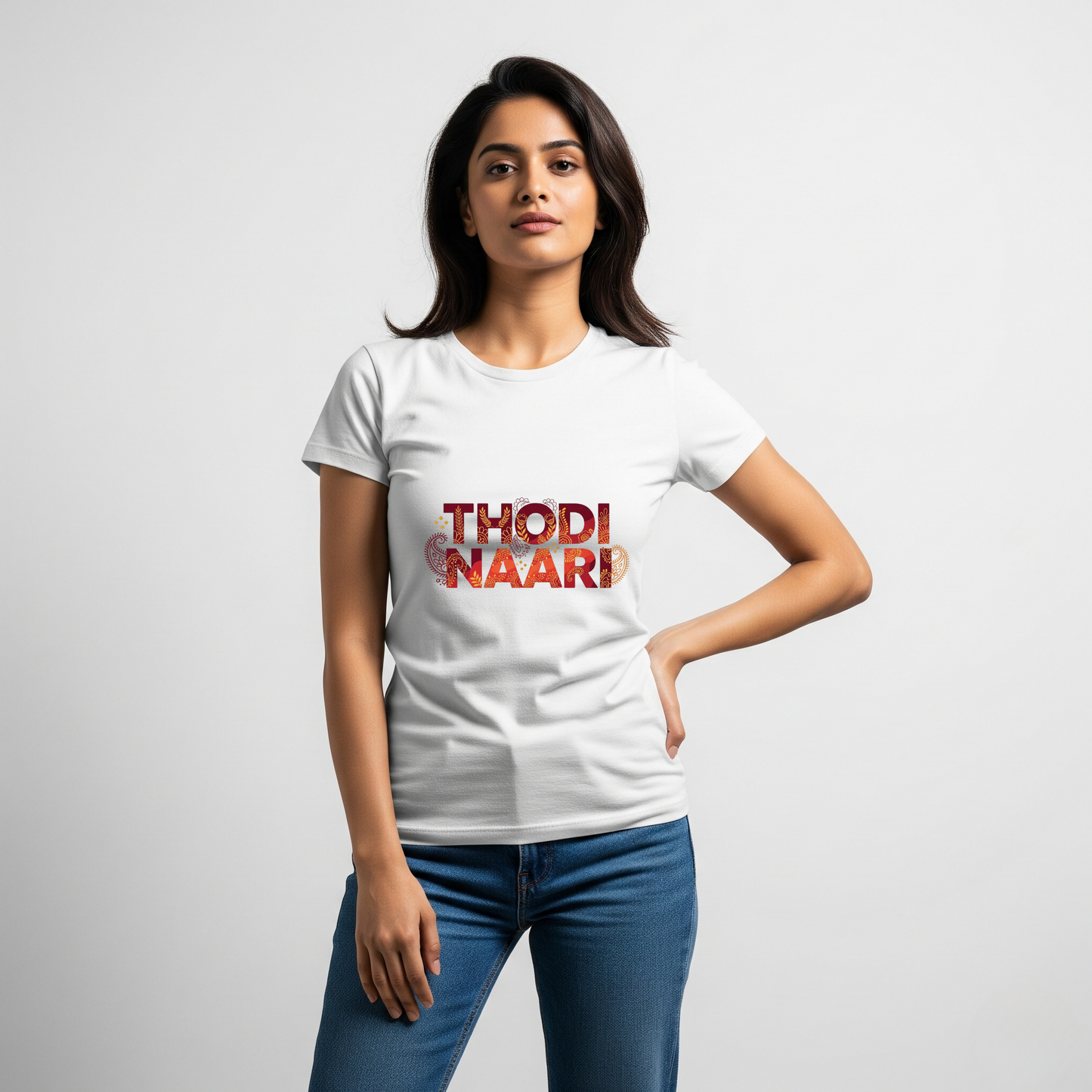 Thodi Naari & Sanskari T-shirts — Quirky Desi Couple Tees with a Twist of Tradition